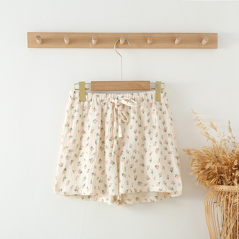 크레이프 반바지 쌀 꽃 SXL