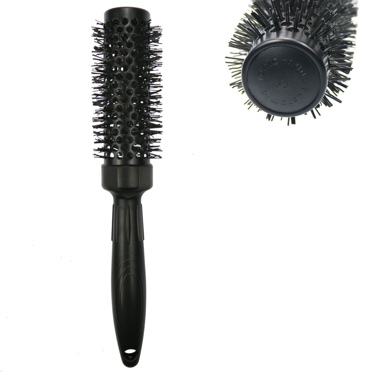 溫變色鋁桶變色尼龍毛變色圓滾梳 大波浪造型梳 耐熱美發(fā)梳陶瓷梳