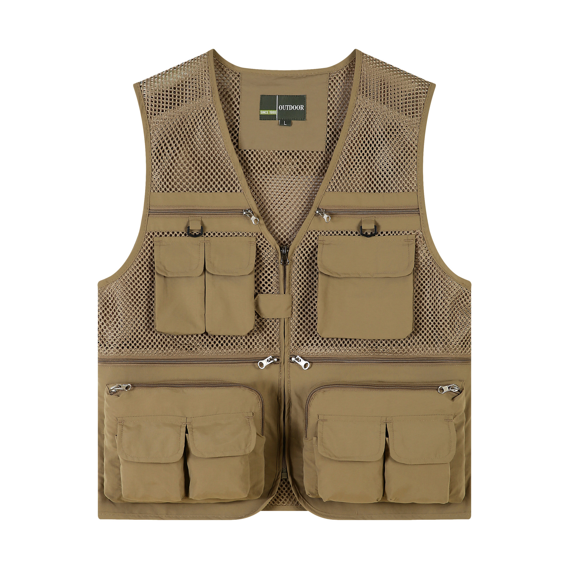 Malla multi-Bolsillo #65-caqui