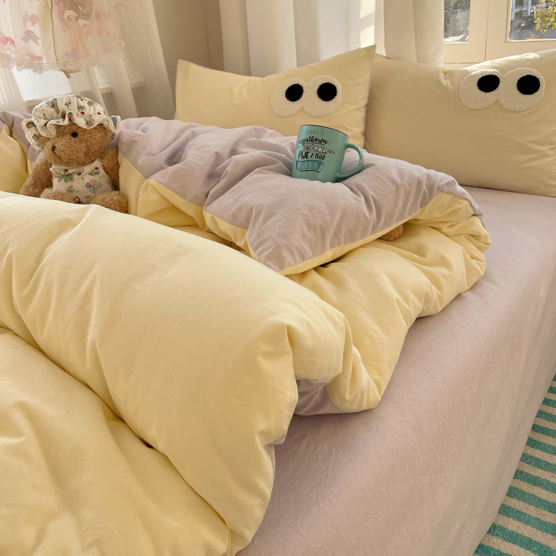 Nueso algodón lavado con agua - uva de gran ojo crema