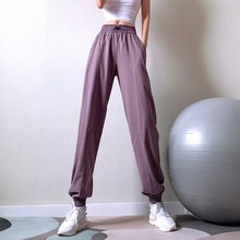 新款宽松运动裤女束脚显瘦高腰速干健身裤跑步休闲收脚瑜伽长裤女