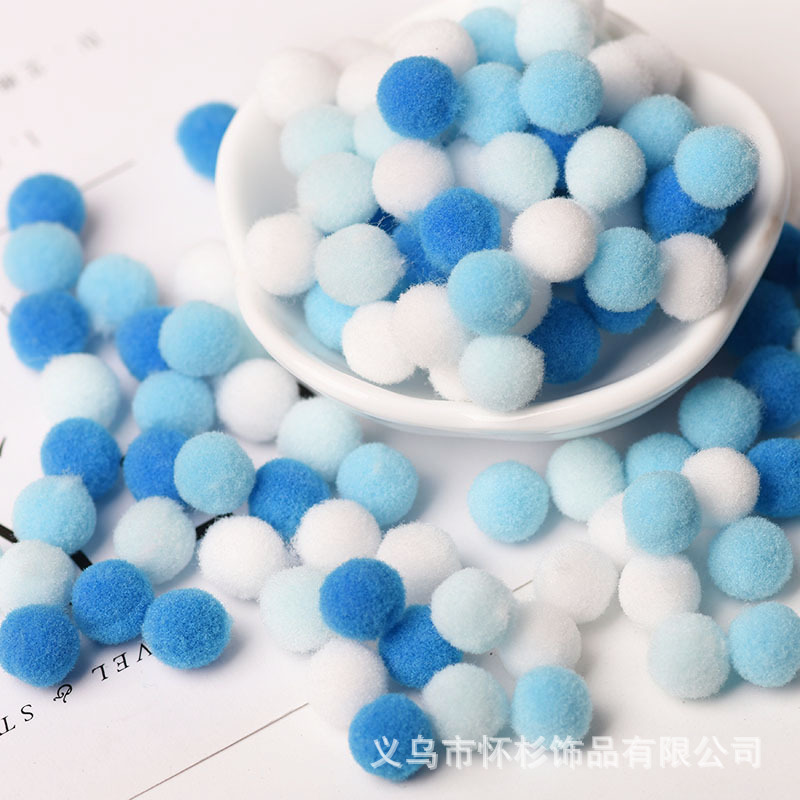 10-30mm color de alta elasticidad color bola de pelo pequeña jardín de infantes niños bricolaje material hecho a mano accesorios