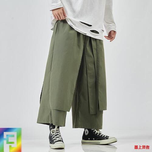 Foreign trade Amazon  Japanese new style fashionable men's casual loose large size quarter pants long leg pants