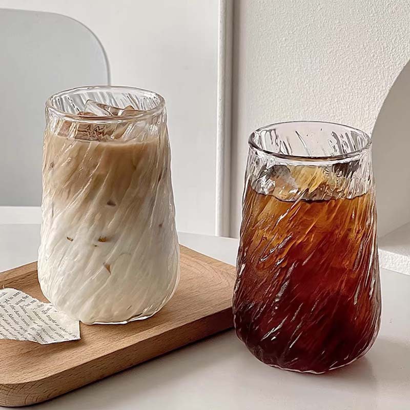 Tazas de cóctel creativas de alto valor de visualización tazas de vidrio de mezclar tazas de café helado tazas de jugo de fría