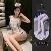 White nurse + white stockings