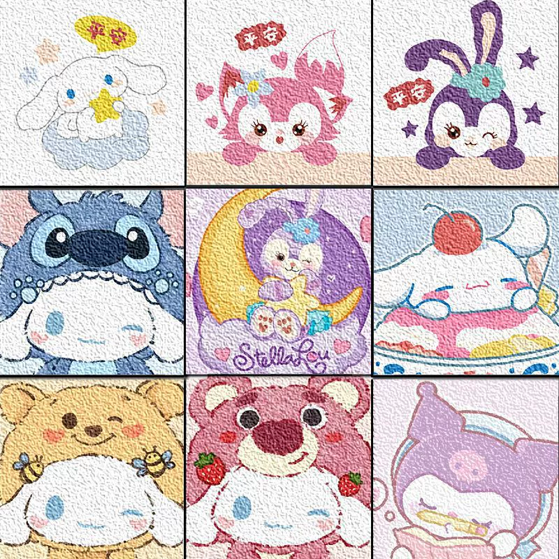 Cartoon materials set, drawing paper, DIY