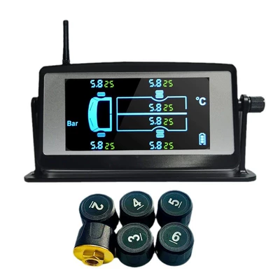 Tire pressure monitoring system — truck box cargo fire truck