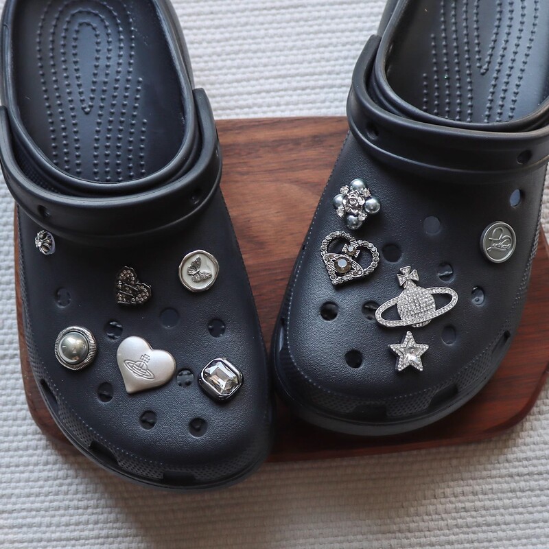 High-Quality Alloy Lost Saturn Clogs Accessories Shoe Flower Decorative Buckle Shoe Buckle High-End Accessories Pearl Flowers