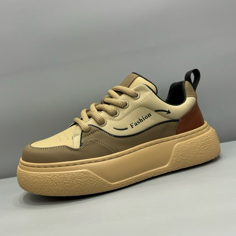 Men's Shoes 2025 Autumn and Winter New Thick-Soled Height-Increasing Sports Casual Sneakers for Teenagers, Versatile Niche High-End Trendy Shoes