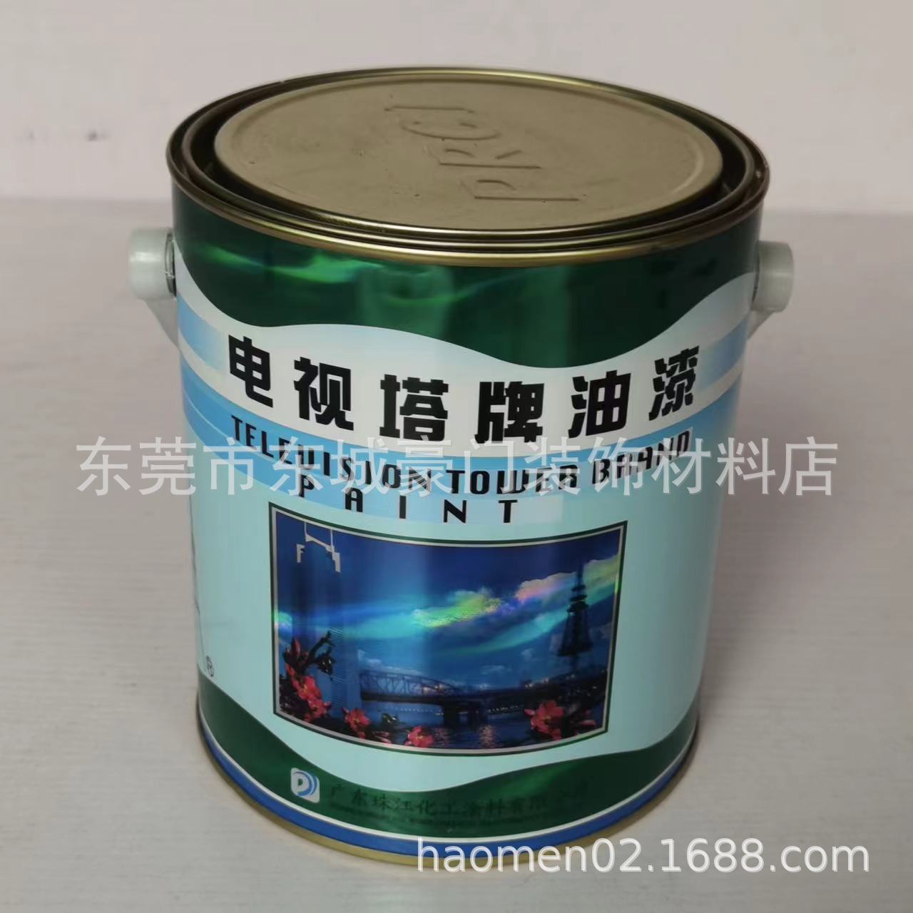 批发电视塔牌油漆酯胶磁漆防锈涂料金属工业油漆 3.5KG机械油漆