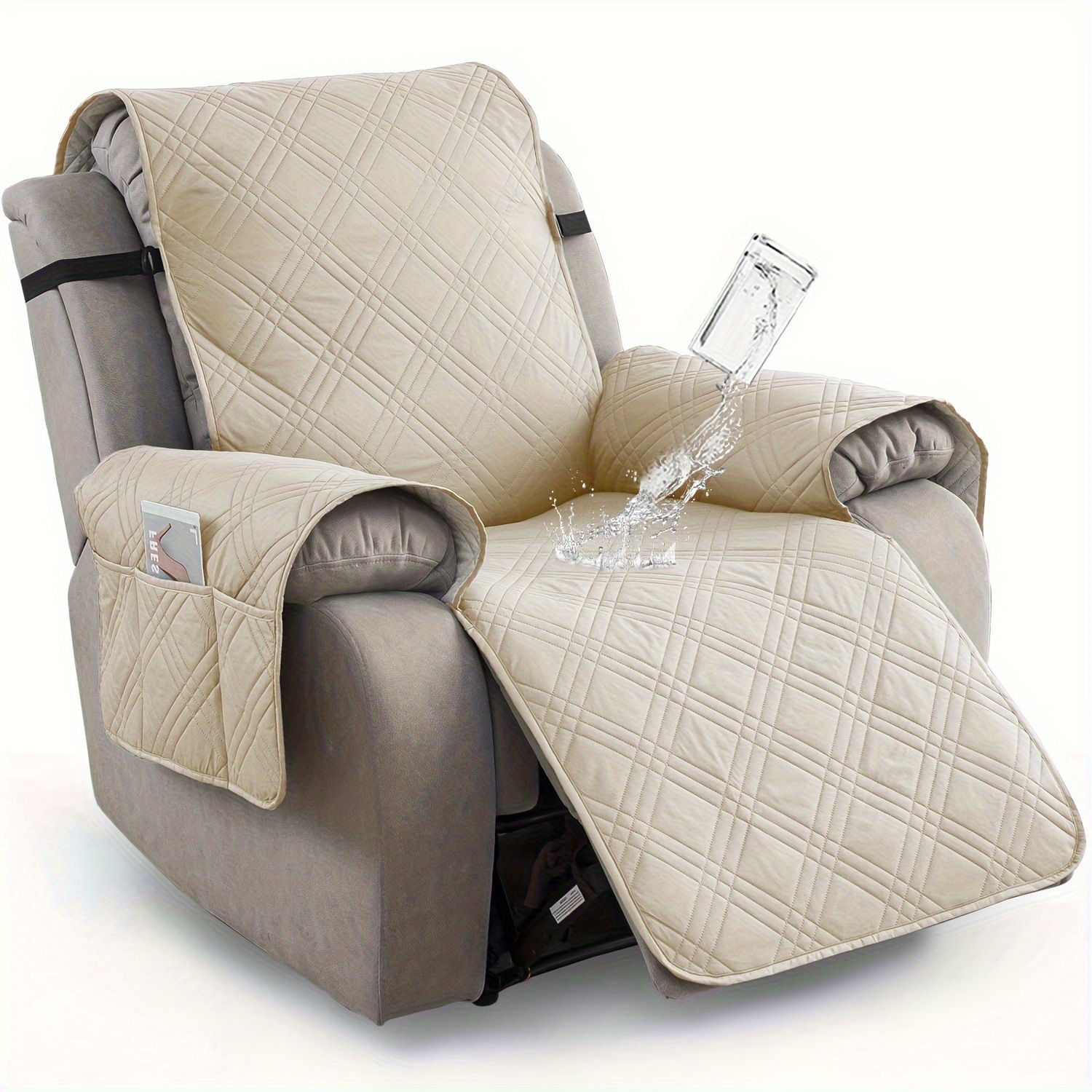 1pc Reclinable impermeable cubierta de silla no deslizante reclinable transfronterizo