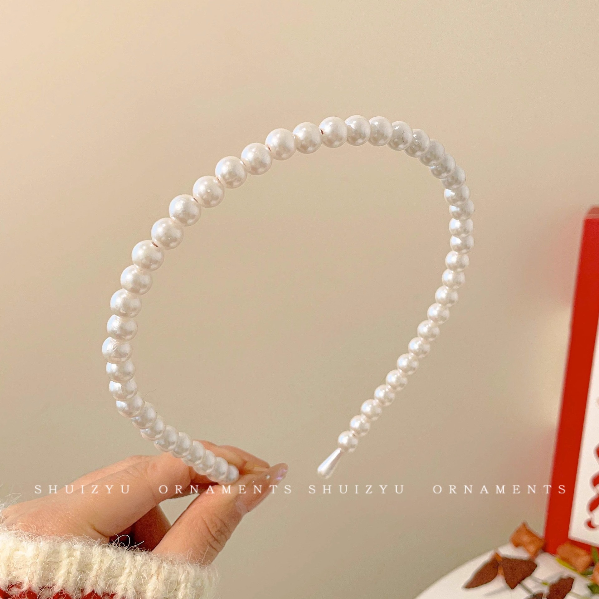 Año nuevo diadema roja cabello femenino presionando horquilla 2024 celebridad de Internet nuevo estilo diadema Paquete de cabello retro temperamento accesorios para el cabello de Año Nuevo