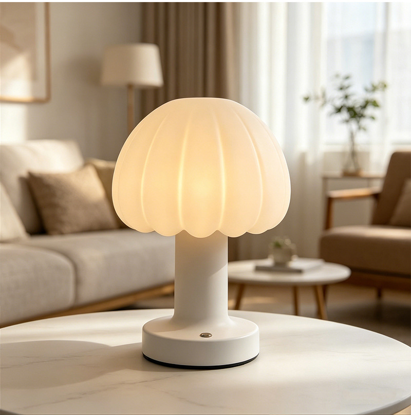 Amazon transfronteriza redonda creativa lámpara de hongo LED lámpara de escritorio USB lámpara de noche dormitorio lámpara de cabecera decorativa luz de atmósfera image 23