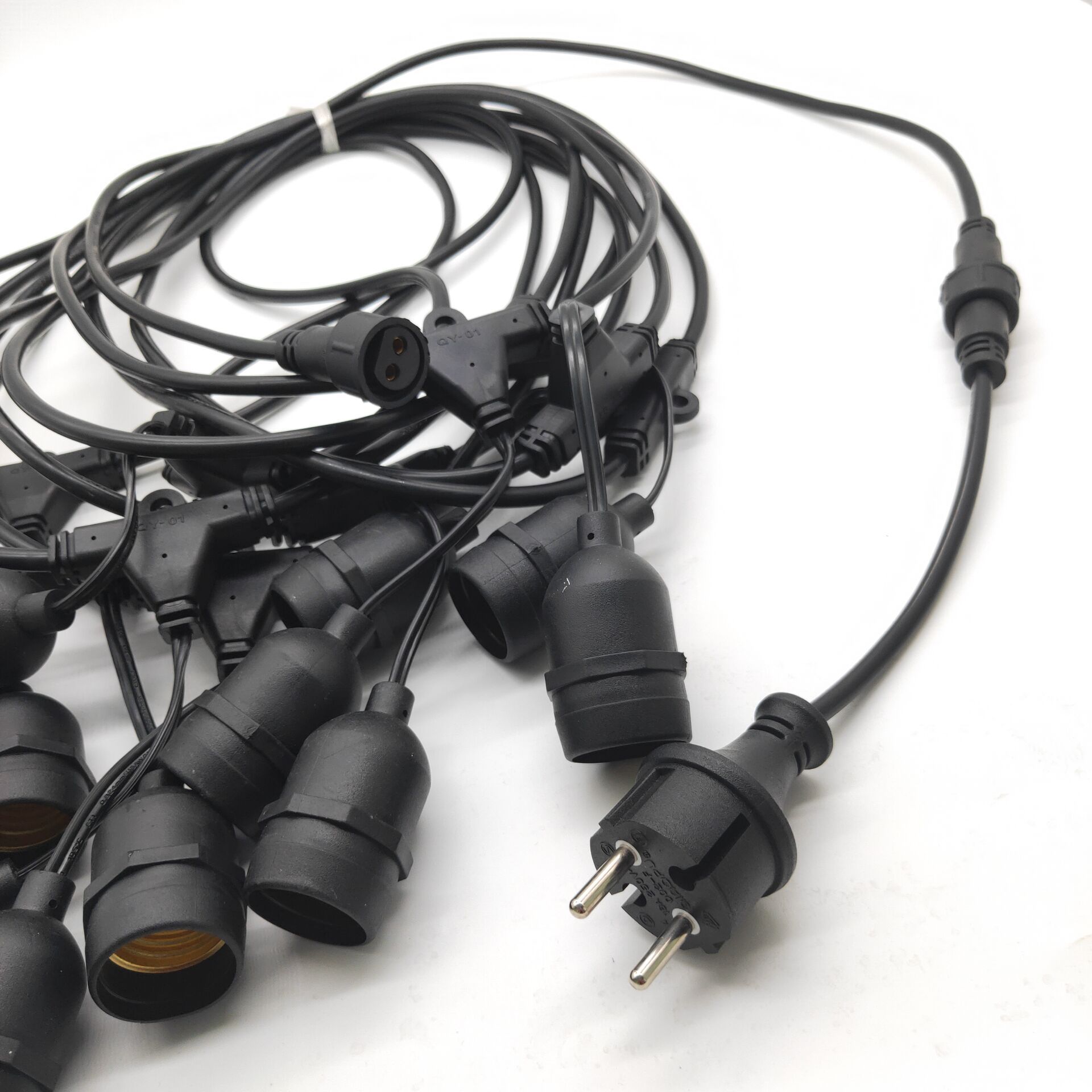 供应欧规E26平灯灯串 美规s14户外露营装饰氛围灯led圣诞灯灯串