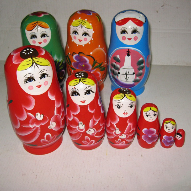 木製の新しい高品質オイル 5 層大きなお腹ロシアのマトリョーシカ人形家の装飾カラフルなマトリョーシカ人形屋台卸売|undefined