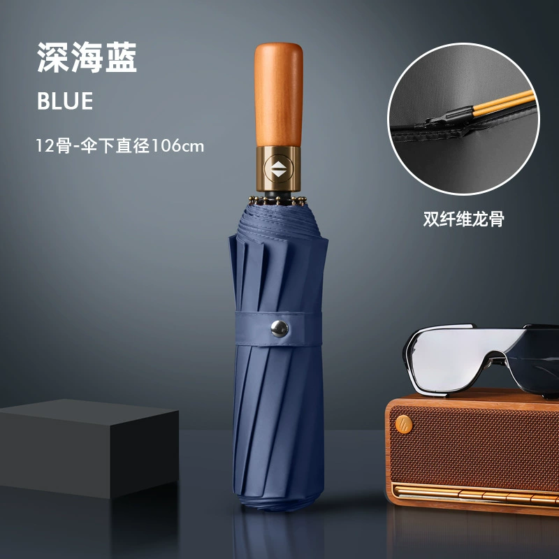 Automatic big umbrella solar-powered, fully automatic, sun protection, UV protection