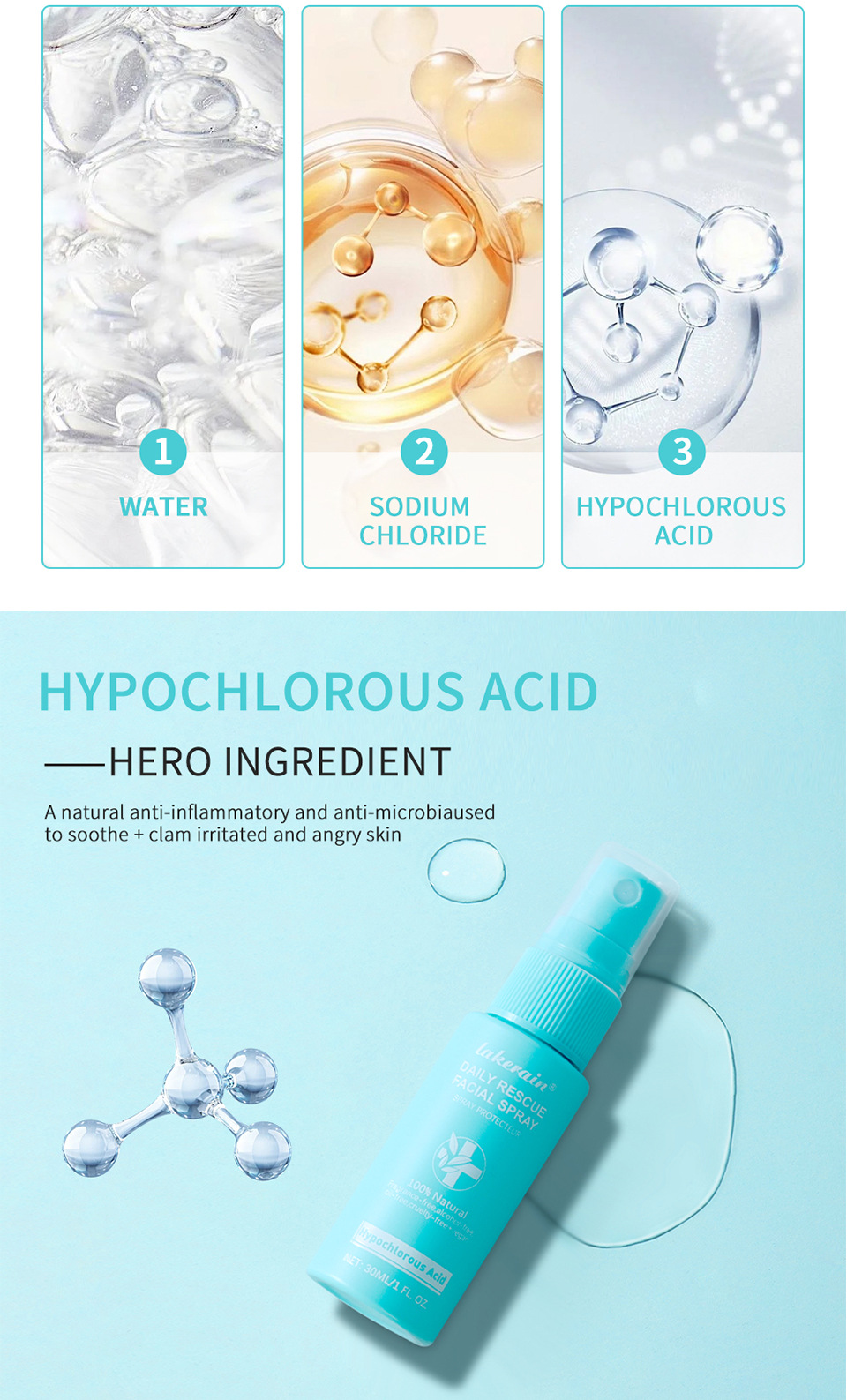lakerain Facial spray hypochlorous acid spray undefined