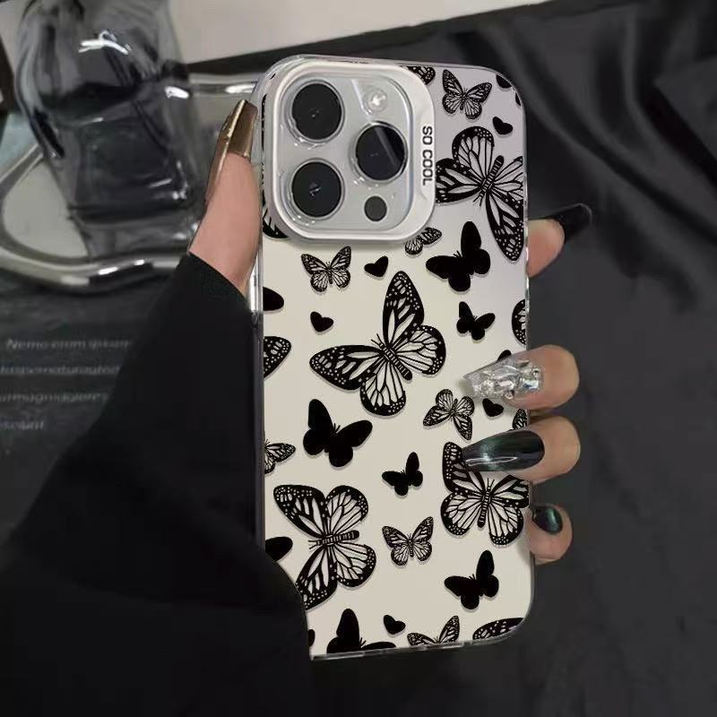 Nuevas mariposas múltiples para iPhone 16 funda para teléfono móvil Apple 15promax/14 anti-caída 13pro12 Japón y Corea