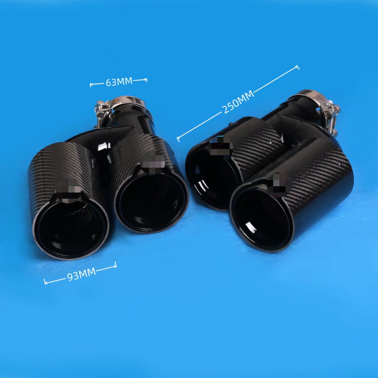 Suitable for Bmw 5 Series G30G38 m Style Carbon Fiber Titanium Black Four-Outlet Exhaust Muffler Modification