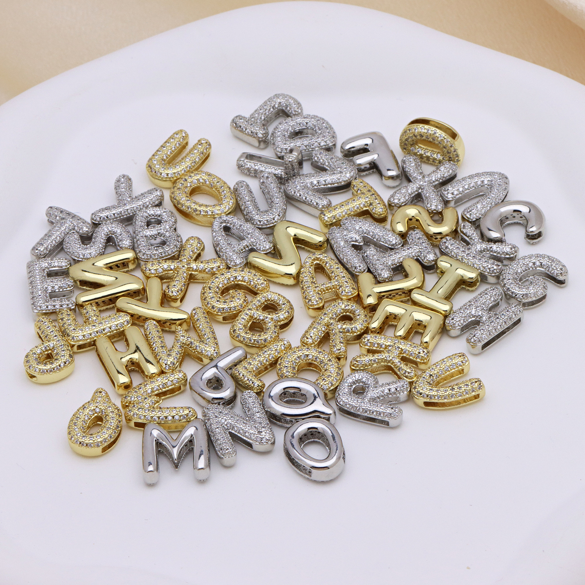 21g Weight Beads, Chain Jewelry Making Type 11 * 14mm Jewelry Making Size Zircon Inlay Material DIY Jewelry Accessories Classification 1 Piece Quantity Copper Material Letter Pattern Inlay Design IG Style Style 1 Piece 11 * 14mm Copper Zircon Letter DIY Jewelry Accessories Beads Chain 3
