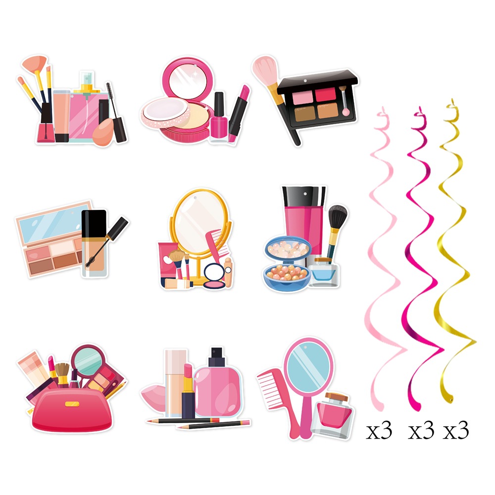 Nueva decoración de fiesta de cumpleaños en espiral placa de colgante cosmética decoración de tema de fiesta en espiral colgante de techo