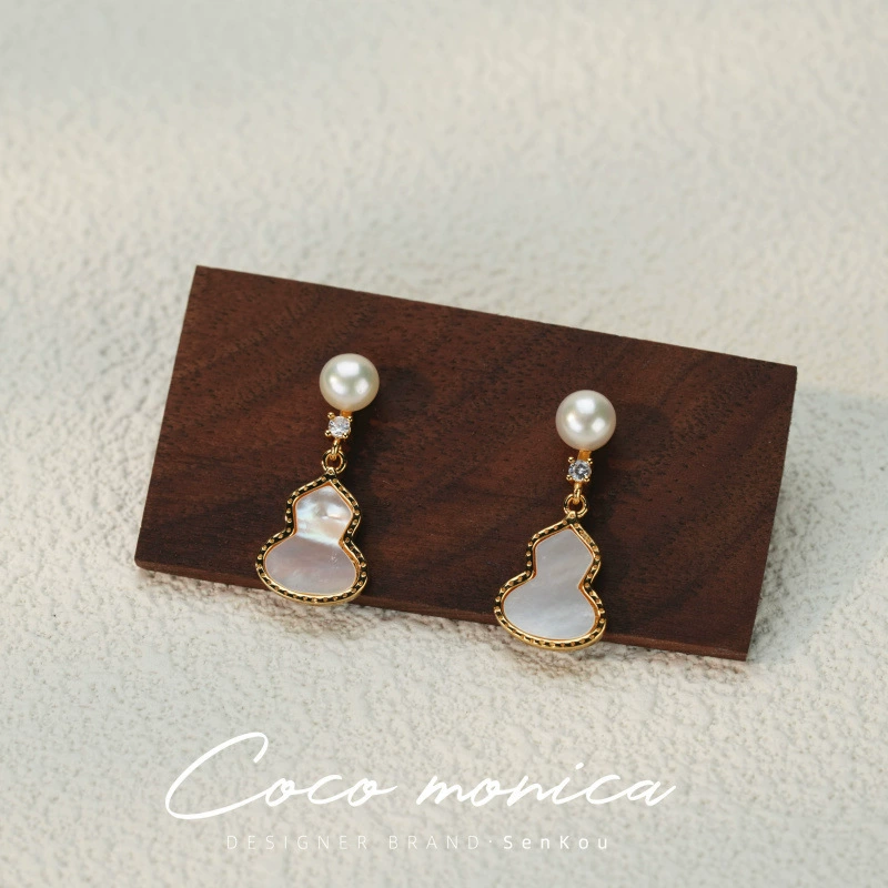 [Ювелирные изделия Xiaoxia] Модные и удобные в сочетании серебряные серьги S925 с иглой, классические французские серьги AB210