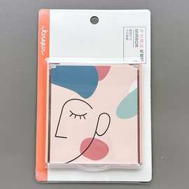 方形化妆镜便携可翻盖折叠易收纳学生家用清晰梳妆镜可加相片图片