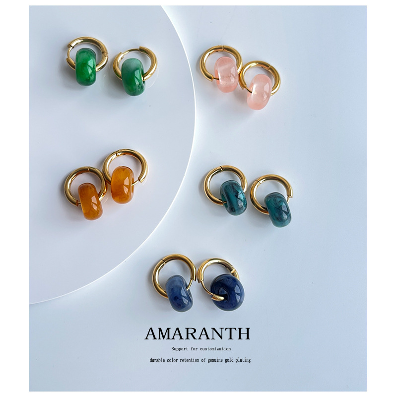 Fashion Geometric Stainless Steel Plating Earrings 1 Pair