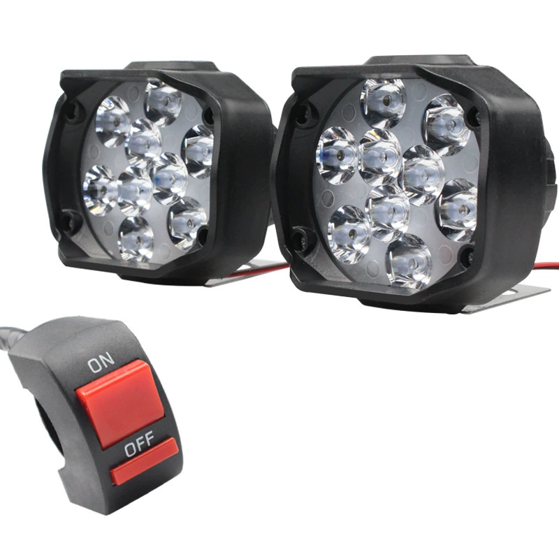 Модифицированные LED-фары для электромобиля с аксессуарами, влагозащищённые рабочие фонари, лампа, выключатель