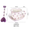 New Love Coffee Cup and Disc-Purple + Spoon