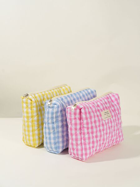 Handheld capacious cosmetic bag