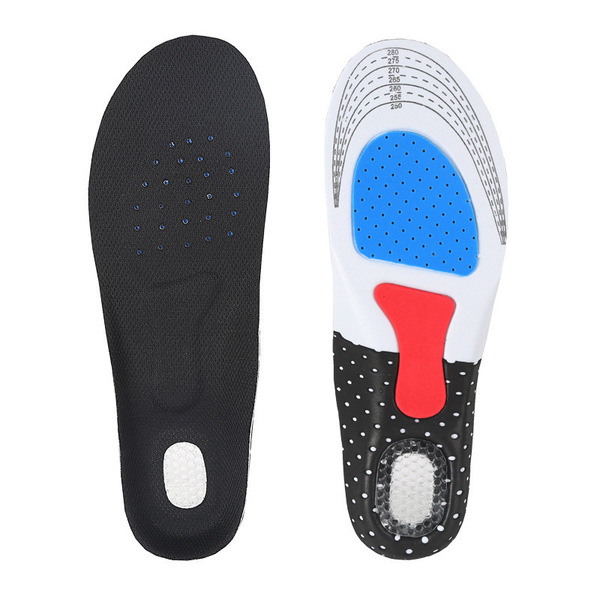Breathable shock-absorbing elastic insoles