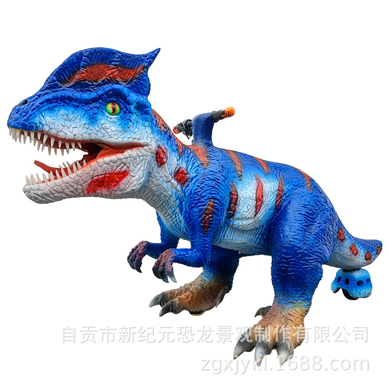 Dinosaurio modelo de dragón torcido padre-hijo coche de dinosaurio cuadrado coche eléctrico de dinosaurio para niños juguetes al aire libre