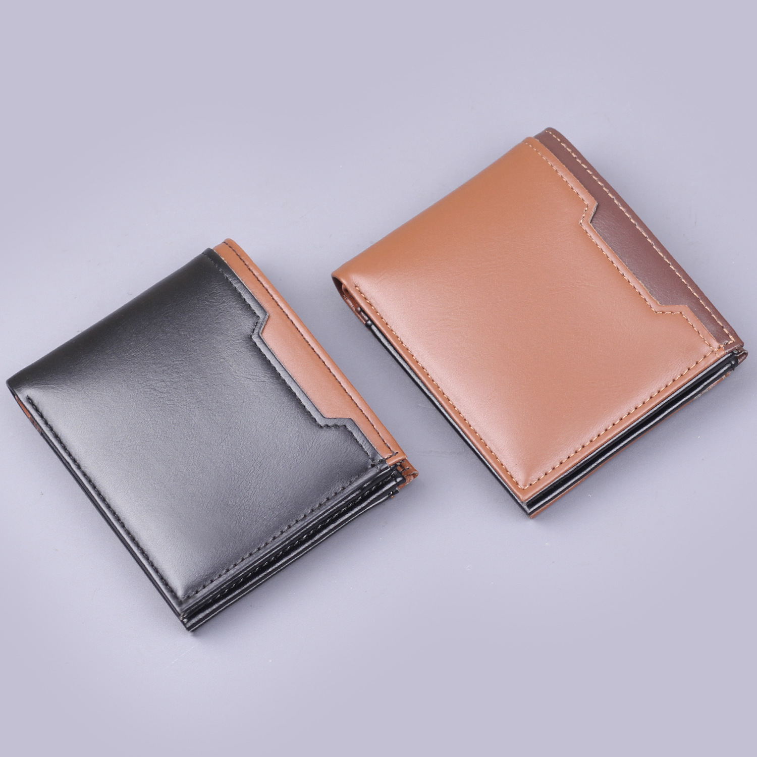 Cartera corta de hombre, bolsa de tarjetas de hombre en una nueva universidad masculina 9 cartera de tarjetas, simple al por mayor