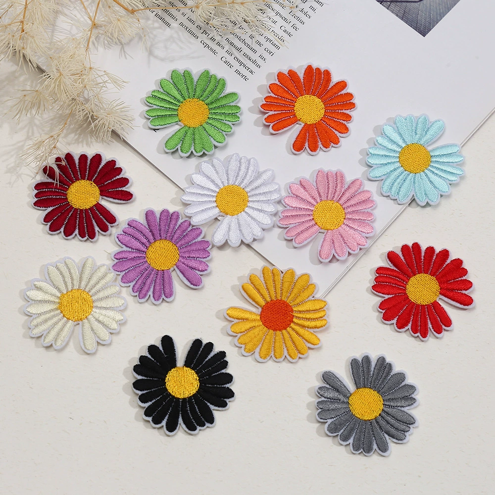 Creative decorations with velcro, sweatshirt, jeans, bag, flowered