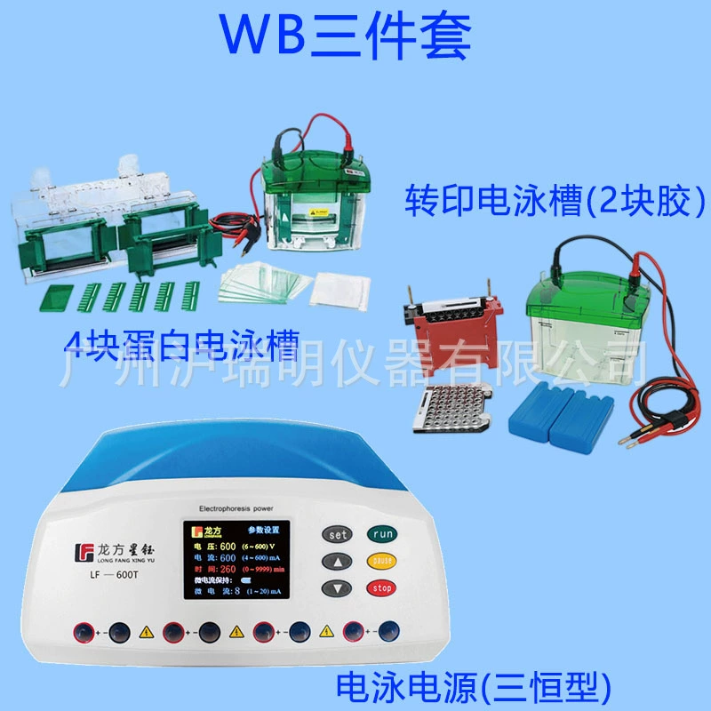 Набор емкостей для электрофореза с переносом белка Источник питания LF-600T + Mini4 + Набор емкостей для электрофореза с мембранным переносом ZY04 Long Fangxingyu