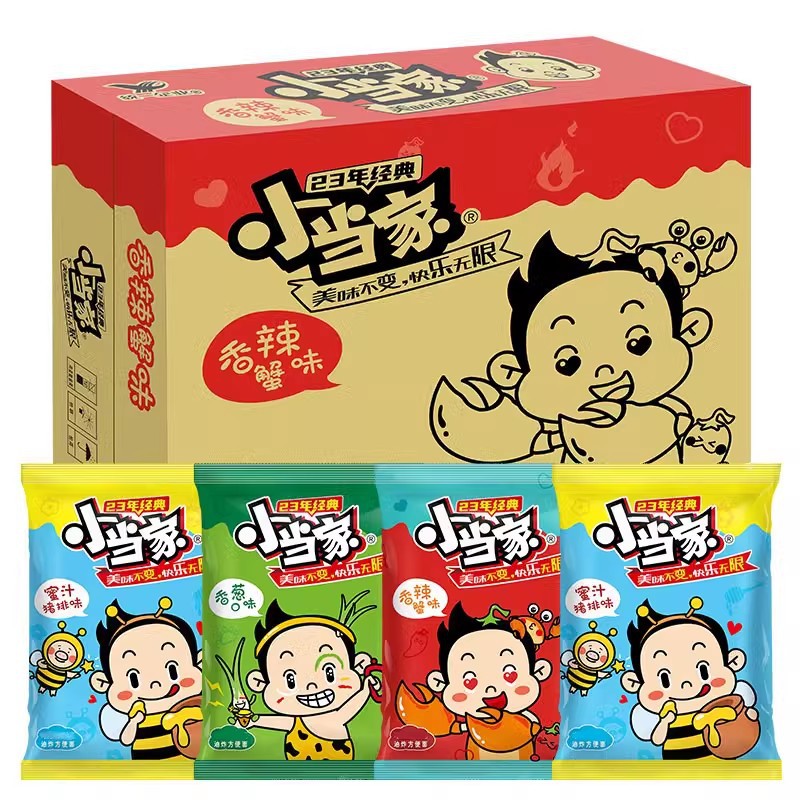 统一小当家干脆面干吃方便面零食休闲食品整箱装小浣熊干吃面批发