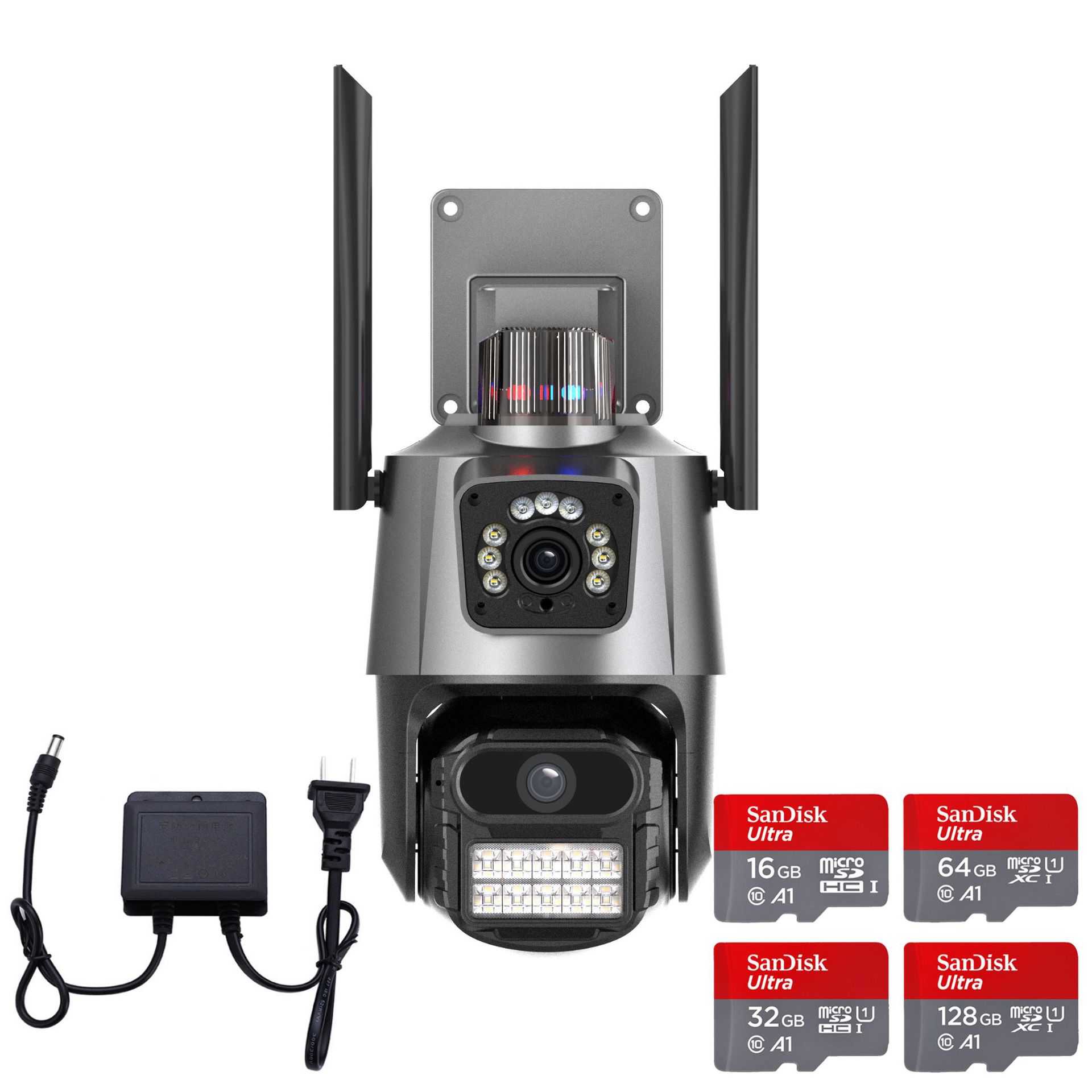 Icsee Xiongmai p11 binocular bola de enlace cámara de vigilancia de doble lente máquina de bolas WiFi al aire libre impermeable al aire libre