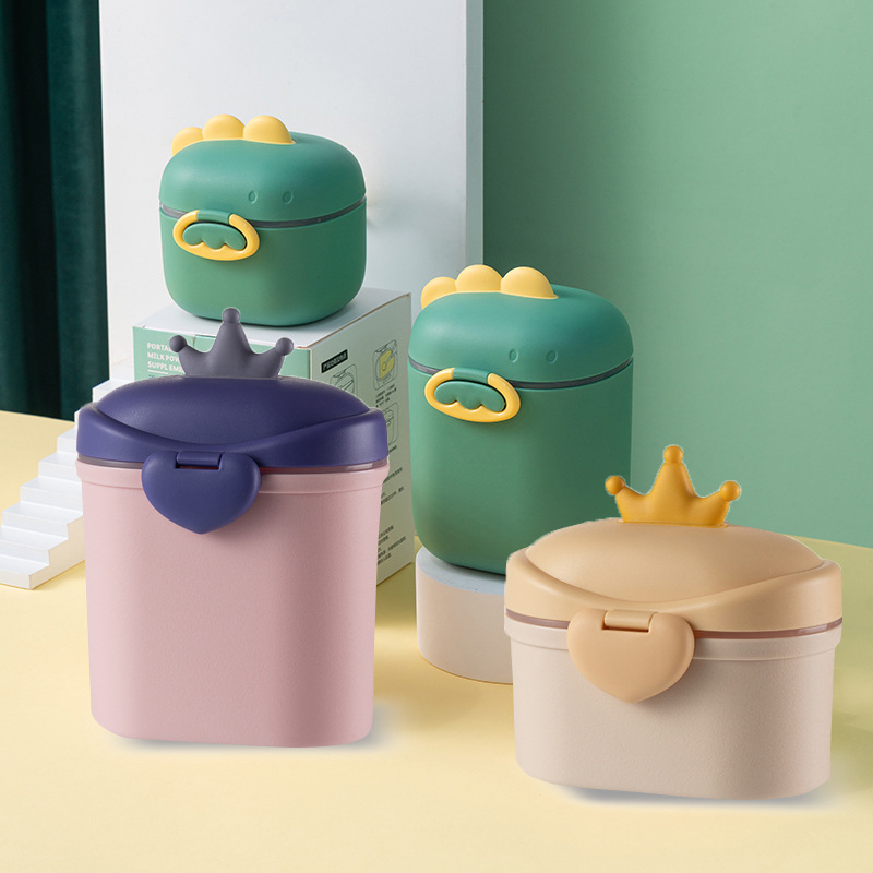 奶粉盒婴儿外出装奶粉便携盒大容量防潮零食盒储存盒密封奶粉格|ru