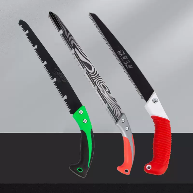 厂家批发锯子手锯伐木大马士革家用园林快速锯树锯木木工神器锯条