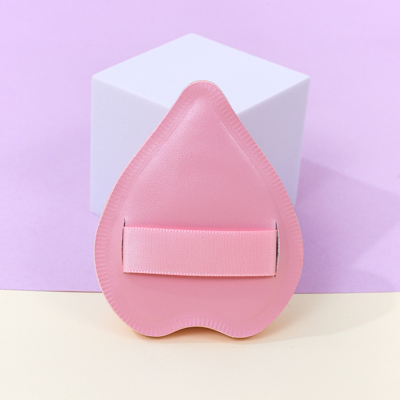 Puff de algodón de azúcar en forma de corazón personalizado de fábrica sin comer polvo, cojín de aire de esponja de maquillaje de poliuretano grueso grande al por mayor