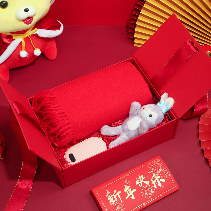 Manufacturer of red creative gift box, double door large size wedding favor box, festive gift packaging box