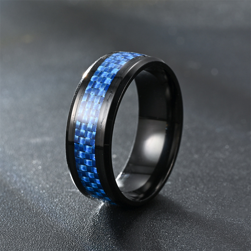 Fashion Color Block Stainless Steel Rings 1 Piece