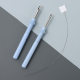 Blue Plastic Handle Russian Punch Embroidery Pen Household Handmade Wool Embroidery Punch Needle with Lead Threader Punch Pen