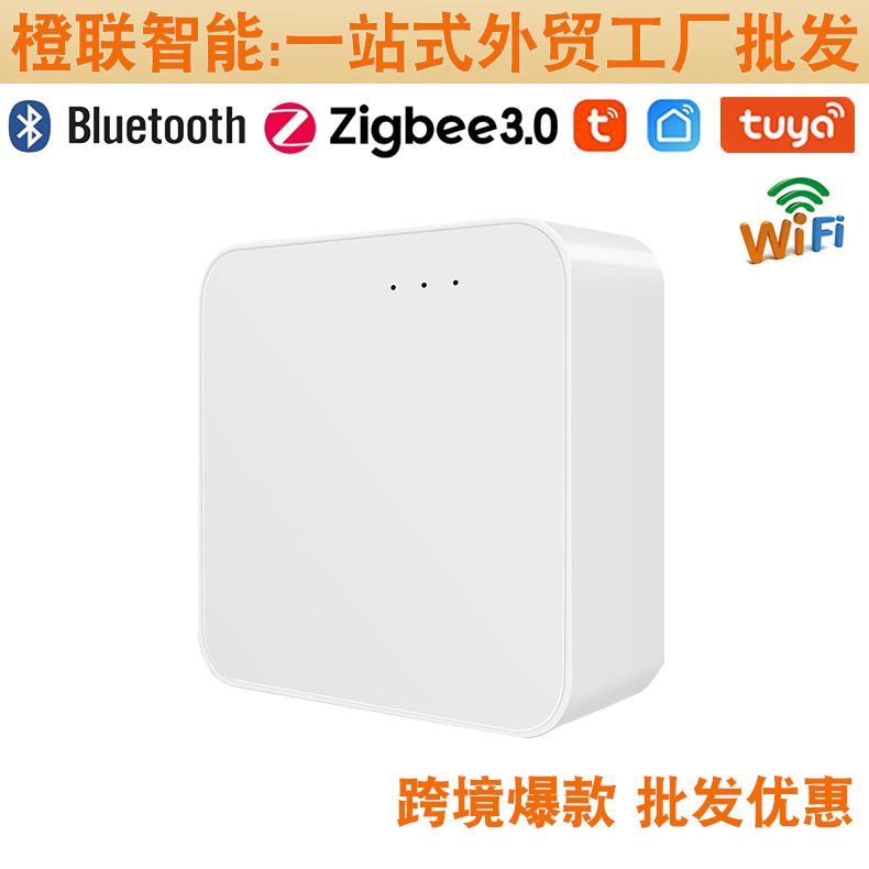 跨境工厂蓝牙zigbee智能家居中枢网关全屋智能无线涂鸦多模网关
