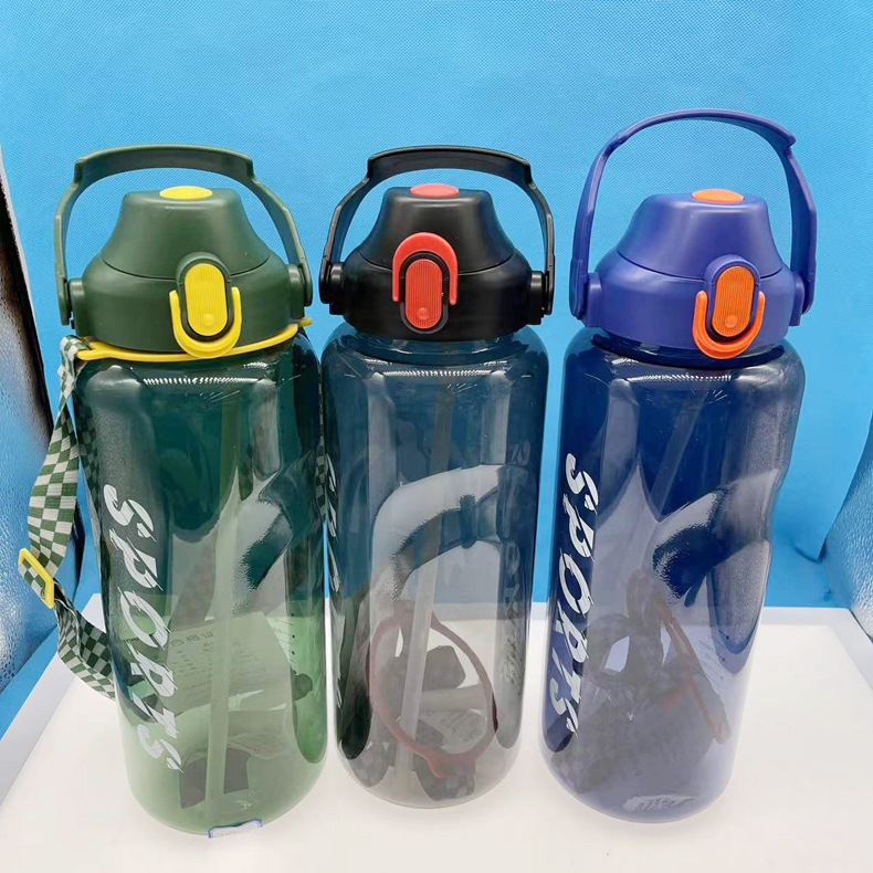 Youyun adultos deportes hervidor de agua taza de agua de plástico mujeres de gran capacidad 2L hombres botella de agua portátil espacio taza al aire libre taza