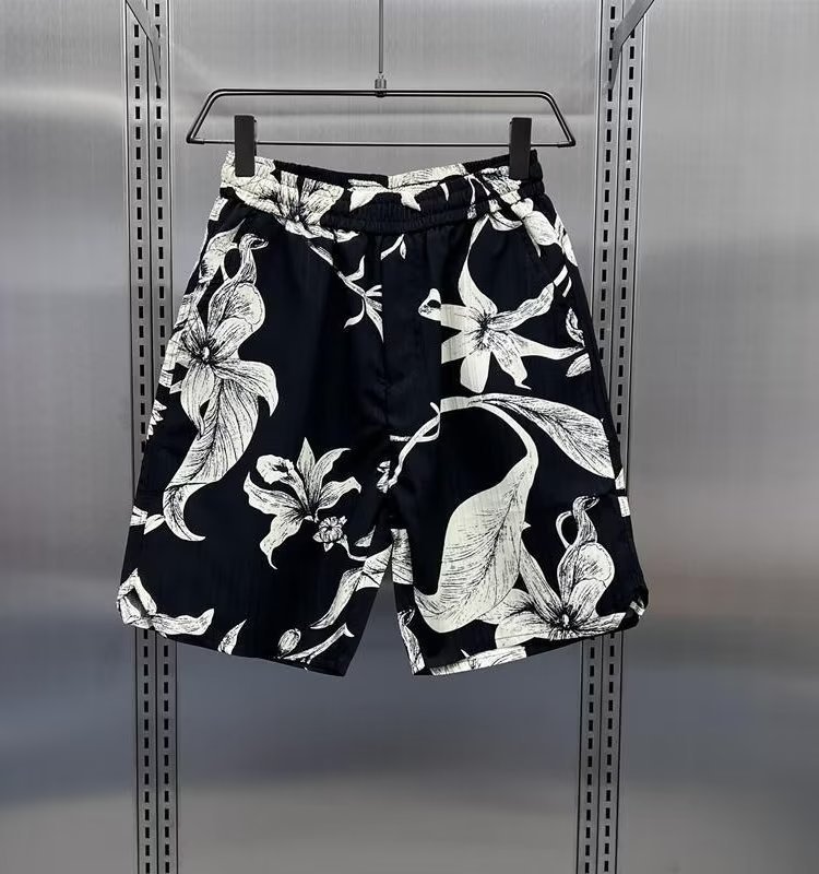 Indossa pantaloncini per l'estate 2023 da uomo, nuova versione coreana in cotone e lino con pantaloni casual giovanili stampati alla moda_voghion.com
