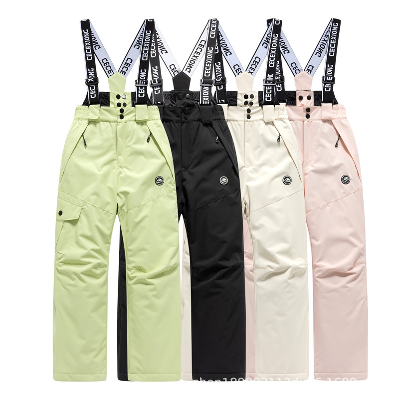 Children's Ski Pants for Boys and Girls, Thickeneded, Warm and Waterproof, Single and Double Board Suspenders, Ski Pants, Cotton Pants, Cross-Border Children's Ski Pants for Boys and Girls, Thickeneded, Warm and Waterproof, Single and Double Board Suspenders, Ski Pants, Cotton Pants, Cross-Border