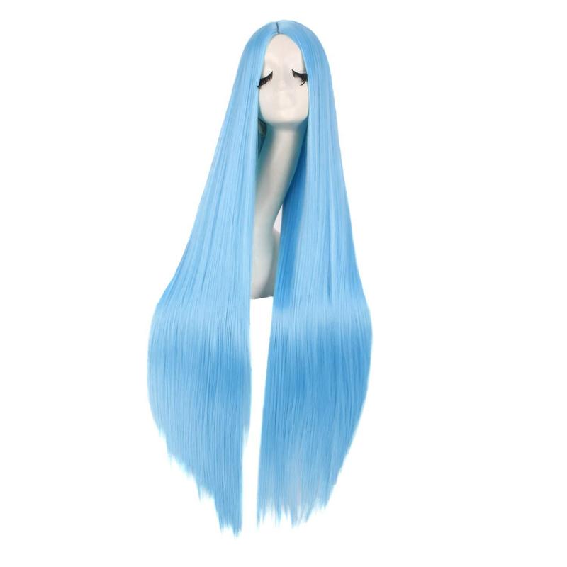 ハロウィーンでは、カラーかつら100cmのロングストレートコスプレアニメモデルの高温糸化繊髪カバーが多い|undefined
