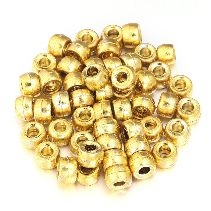 6*9 ミリメートルマルチカラーマルチカラーアクリル大穴フラットビーズつや消しファセットバレルビーズ携帯電話チェーン DIY ビーズ素材|undefined